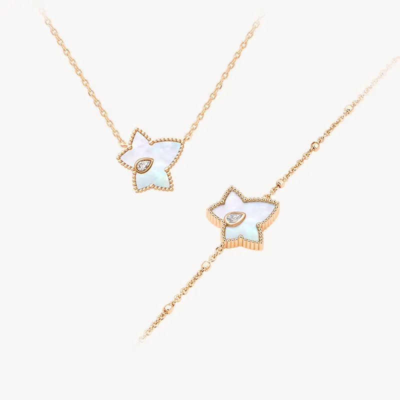 Mother of Pearl Bead Necklace & Bracelet Gift Set sold by Lola Rose