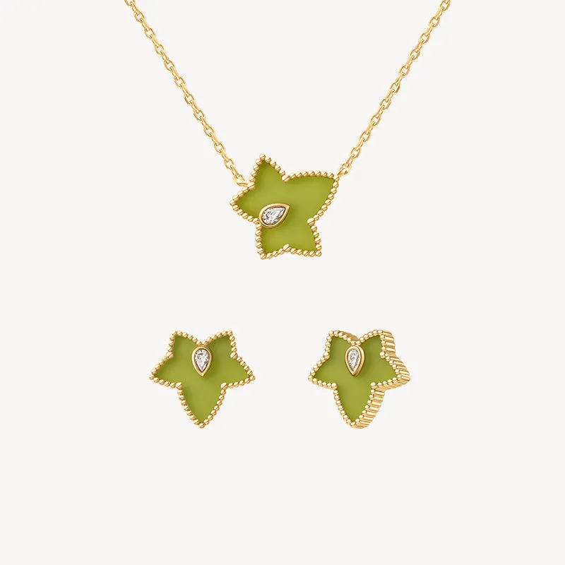 Green Onyx Bead Necklace & Earrings Gift Set sold by Lola Rose