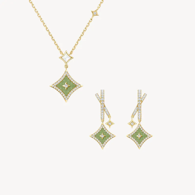 Aventurine Necklace & Earrings Gift Set sold by Lola Rose