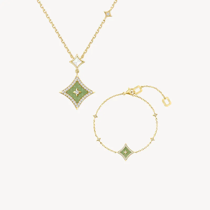Aventurine Necklace & Bracelet Gift Set sold by Lola Rose