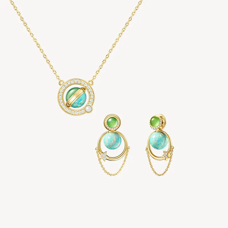 Heliocentric Opal Necklace & Earrings Gift Set sold by Lola Rose