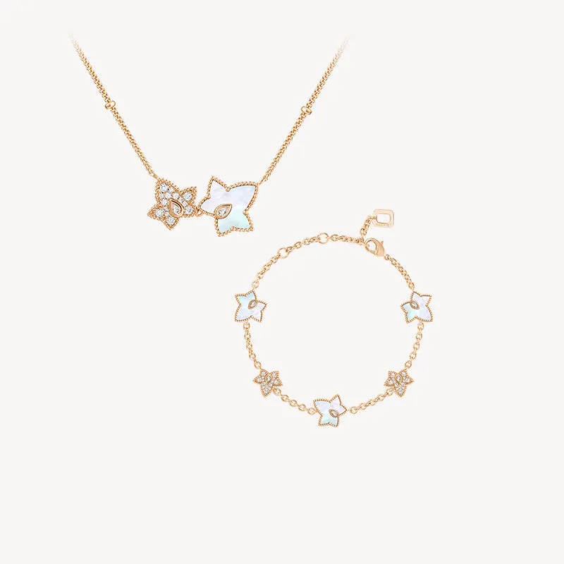 Mother of Pearl Bead Necklace & Bracelet Gift Set sold by Lola Rose