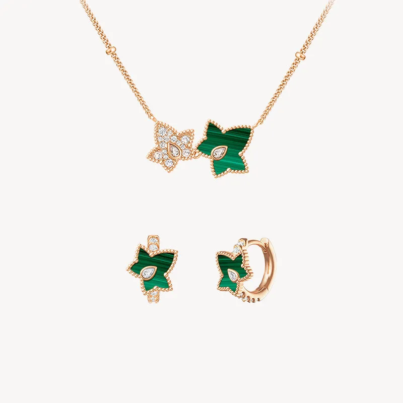 [New In] Malachite Bead Necklace & Earrings Gift Set sold by Lola Rose