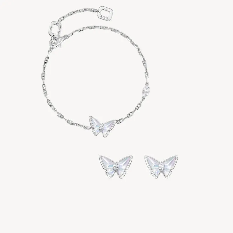 Crystal Butterfly Bracelet & Earring Gift Set sold by Lola Rose