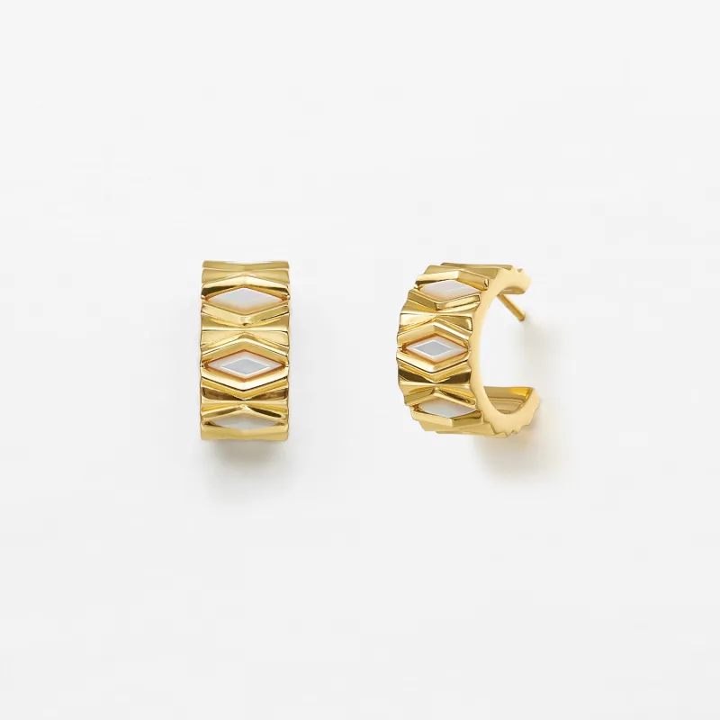 Pediment Mother-of-Pearl Earrings sold by Lola Rose