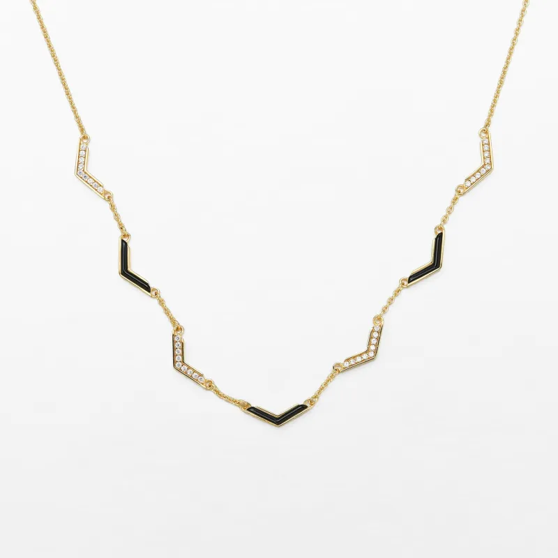 Pediment Black Onyx Necklace sold by Lola Rose