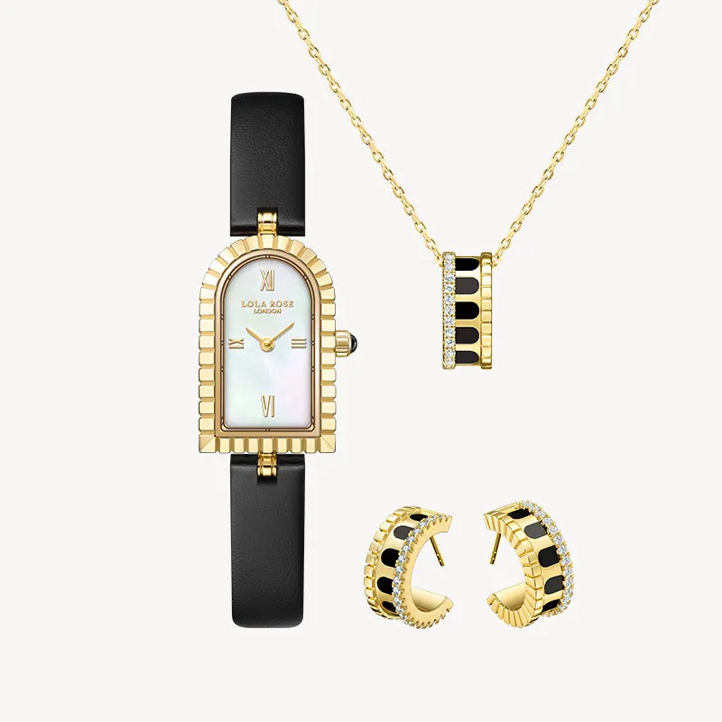 Arch Watch & Necklace & Earrings Gift Set sold by Lola Rose