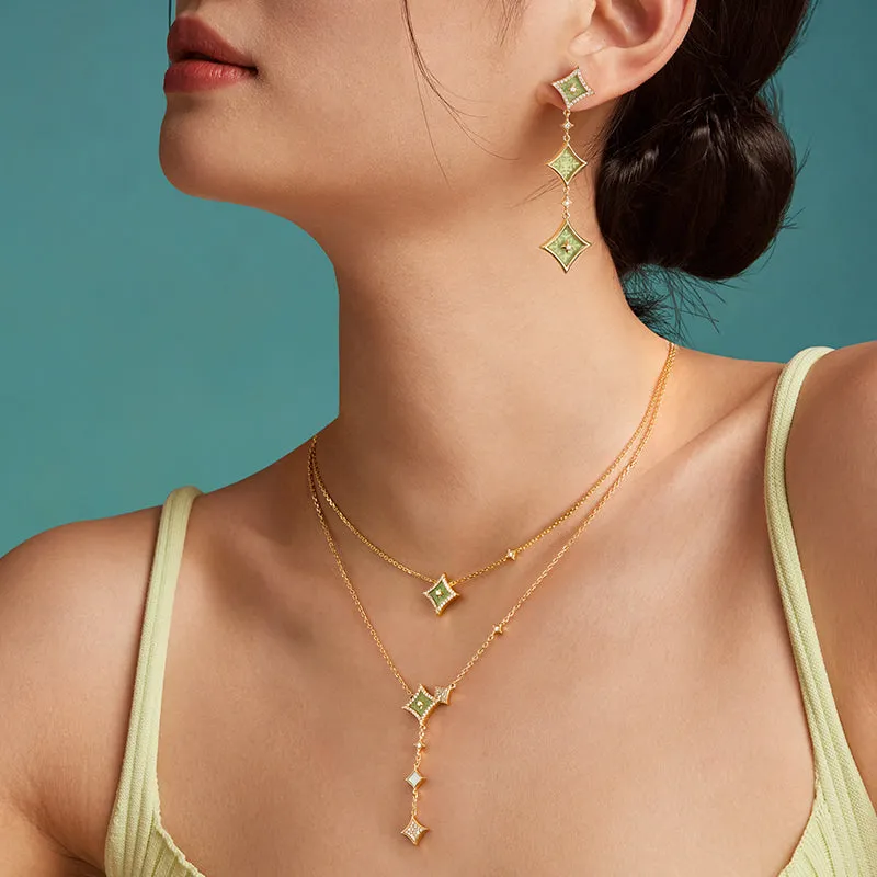 Aventurine Chain Necklace & Earrings Gift Set sold by Lola Rose product image thumbnail 2