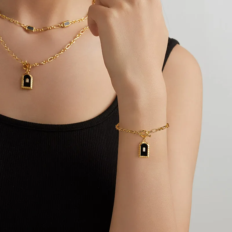 Arch Black Onyx Bracelet sold by Lola Rose product image thumbnail 2