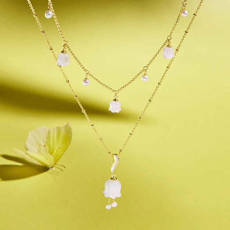 New Lily of the Valley Necklace Gift Set sold by Lola Rose product image thumbnail 3