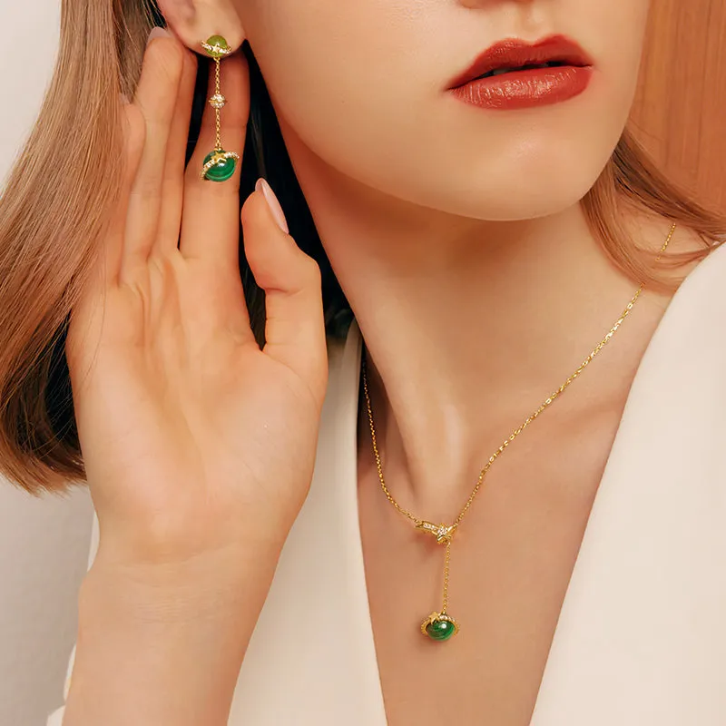 Malachite Necklace & Earrings Gift Set sold by Lola Rose product image thumbnail 2