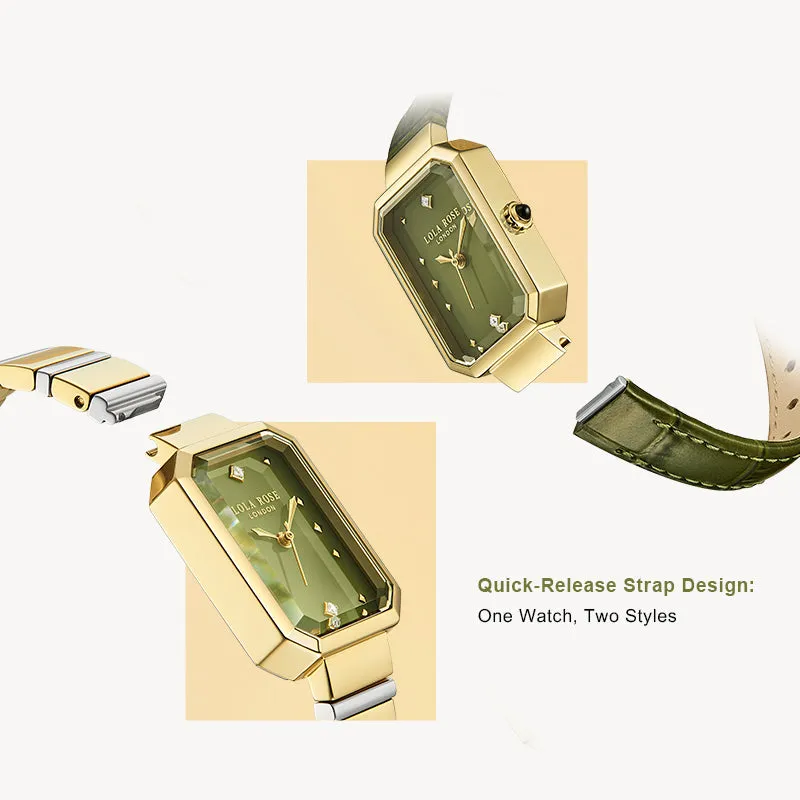 New Ms. Lola Green Onyx Watch With Two Strap Set sold by Lola Rose product image thumbnail 5