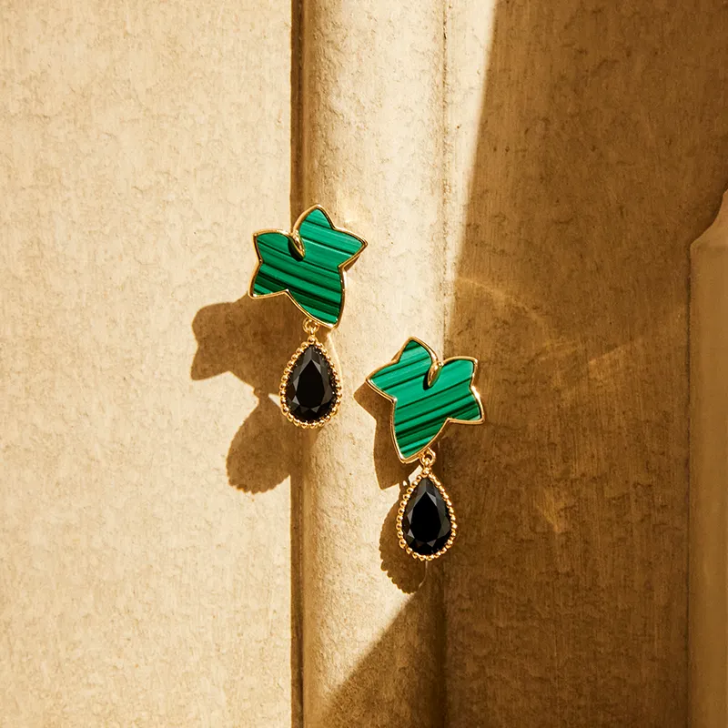 Malachite Necklace & Earrings Gift Set sold by Lola Rose product image thumbnail 3