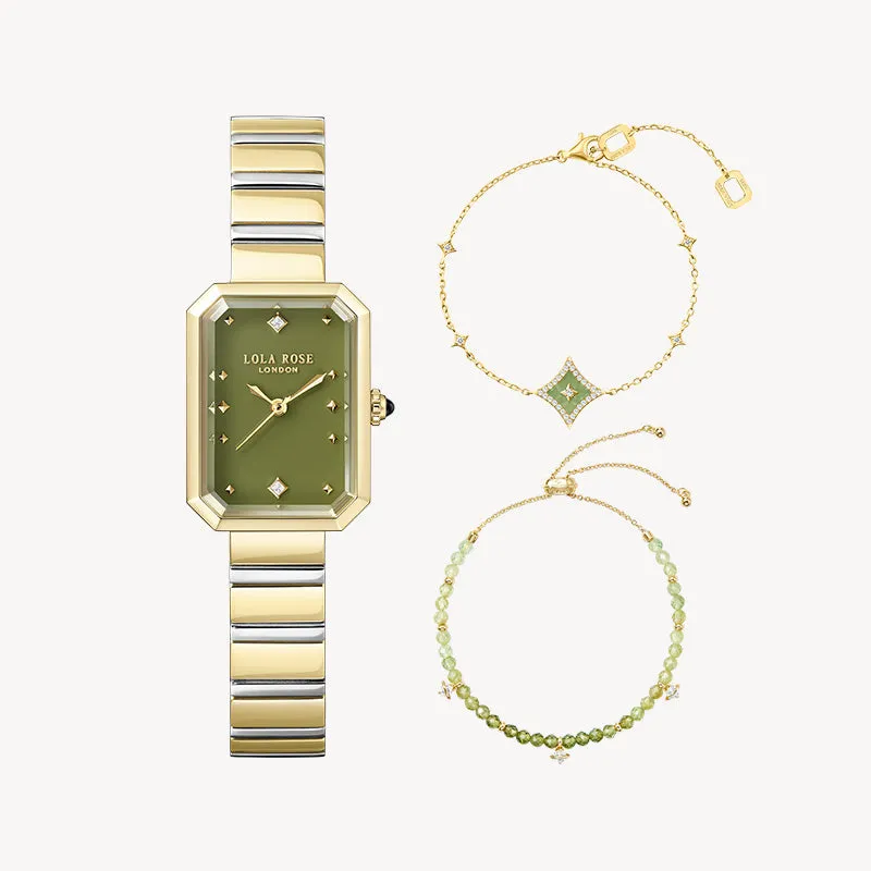 Ms. Lola Green Onyx Watch & 2-Piece Bracelet Gift Set(Shipping from July 27th) sold by Lola Rose