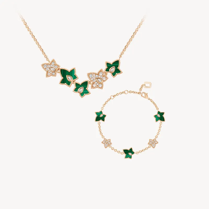 [New In] Malachite Bead Necklace & Bracelet Gift Set sold by Lola Rose