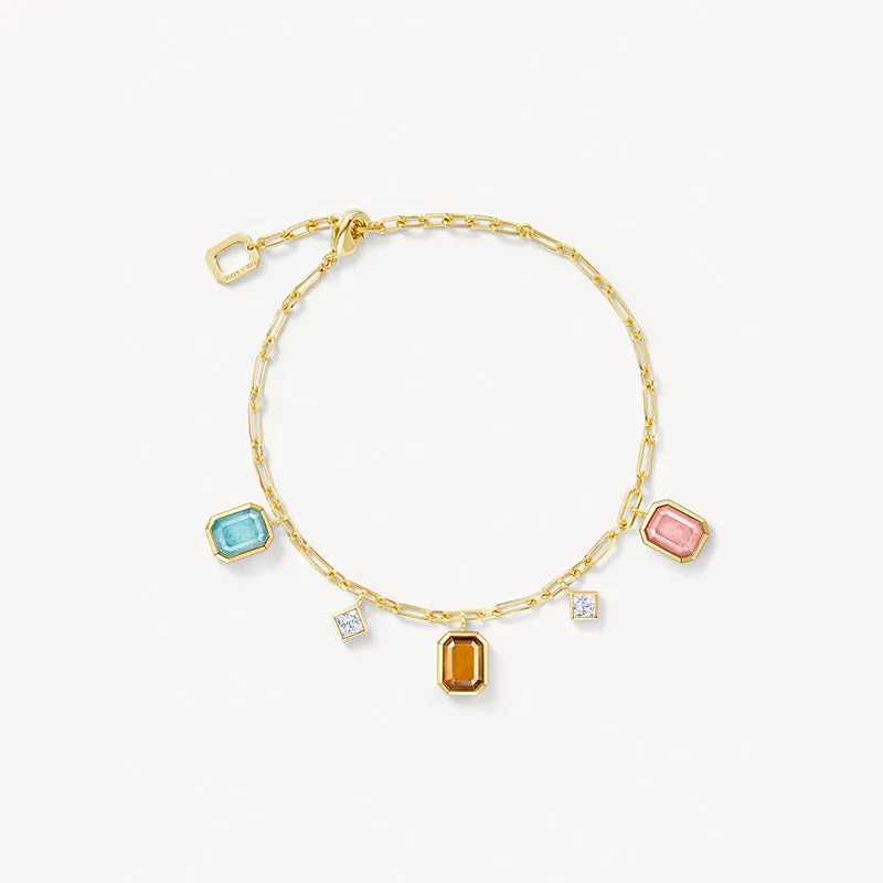 Ms. Lola Tri-Color Gemstone Bracelet sold by Lola Rose