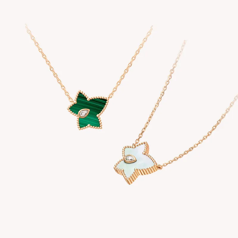 Malachite & Mother of Pearl Necklace Set sold by Lola Rose