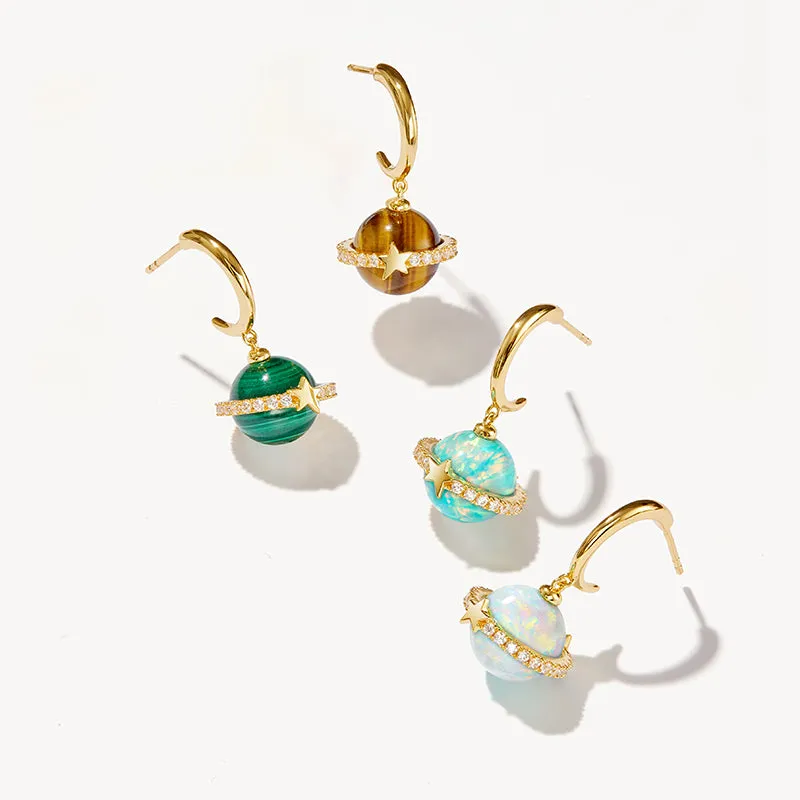 Tiger's Eye Drop Earrings sold by Lola Rose product image thumbnail 2