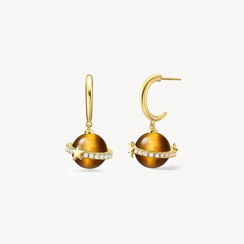 Tiger's Eye Drop Earrings sold by Lola Rose