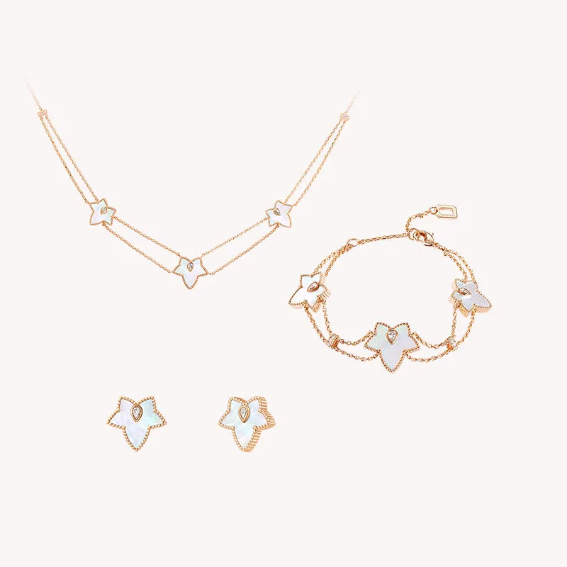 Mother of Pearl Necklace & Earrings & Bracelet Gift Set sold by Lola Rose