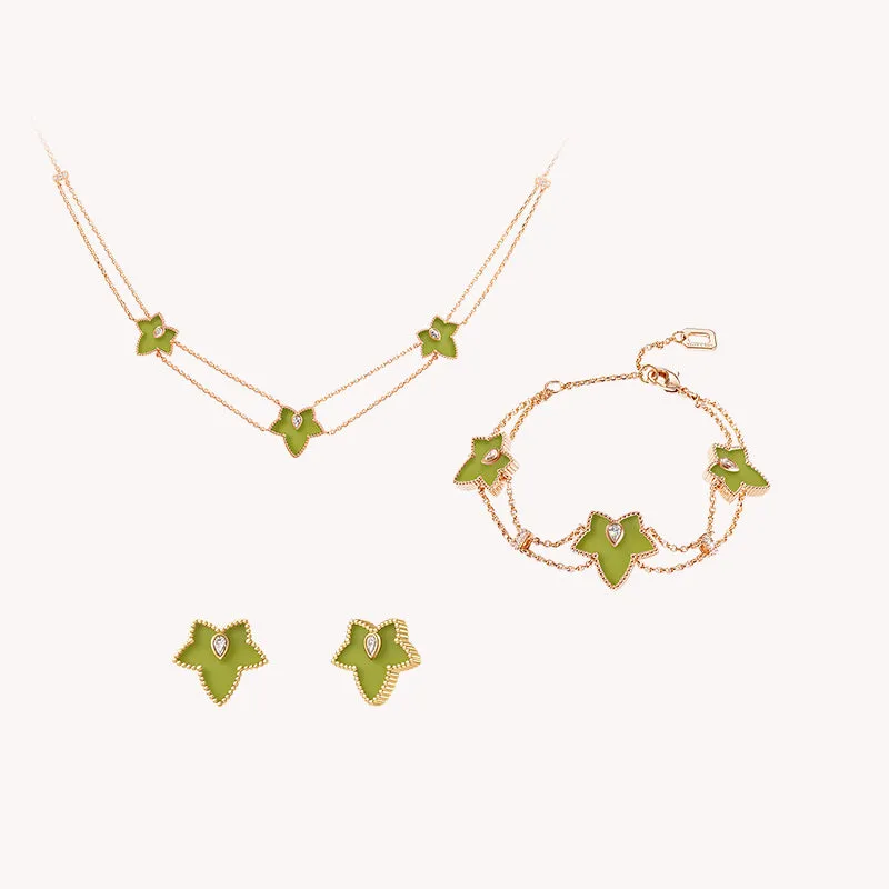 Green Onyx Necklace & Earrings & Bracelet Gift Set sold by Lola Rose