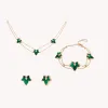 Malachite Necklace & Earrings & Bracelet Gift Set sold by Lola Rose