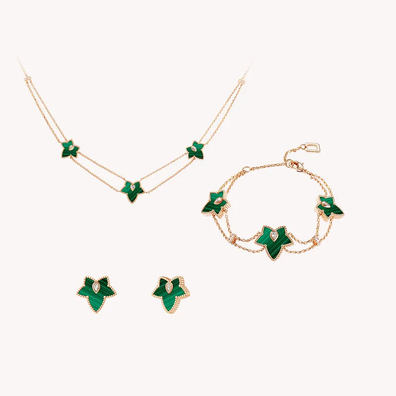 Malachite Necklace & Earrings & Bracelet Gift Set sold by Lola Rose