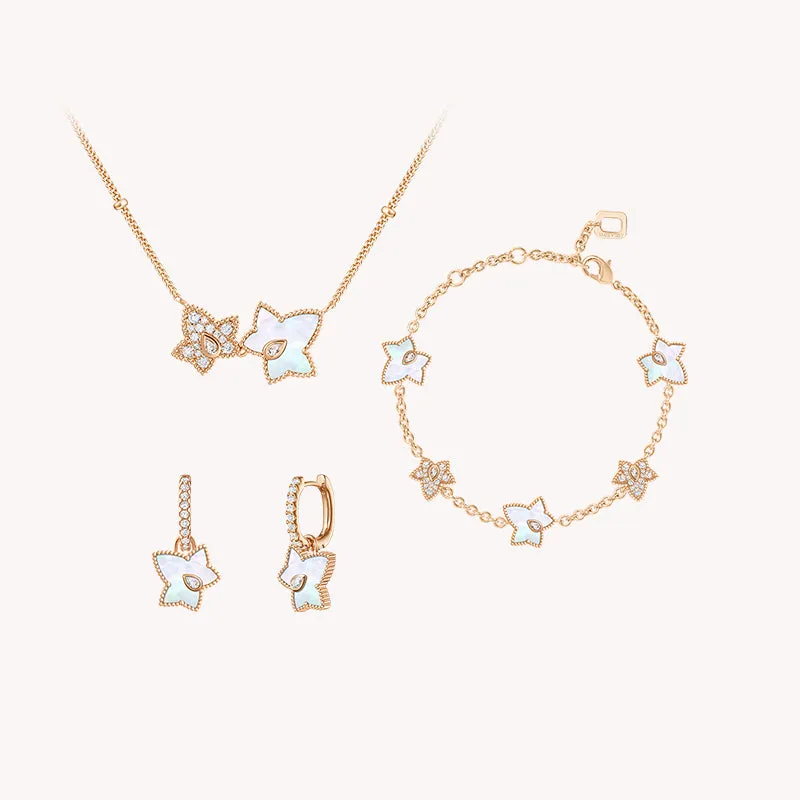 Mother of Pearl Bead Necklace & Earrings & Bracelet Gift Set sold by Lola Rose