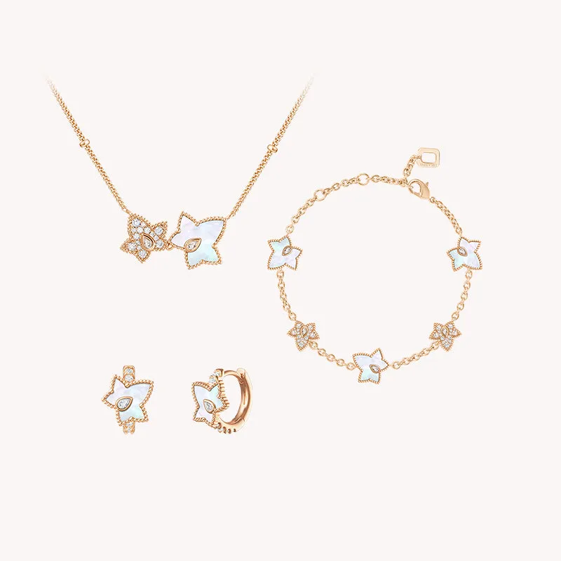 Mother of Pearl Bead Necklace & Earrings & Bracelet Gift Set sold by Lola Rose