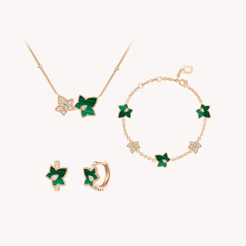 Malachite Bead Necklace & Earrings & Bracelet Gift Set sold by Lola Rose