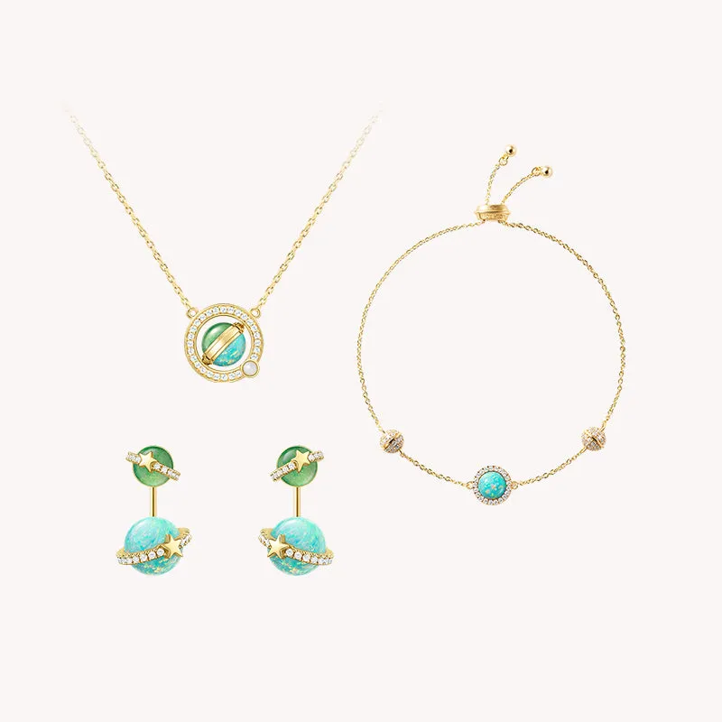Heliocentric Opal Necklace & Earrings & Bracelet Gift Set sold by Lola Rose