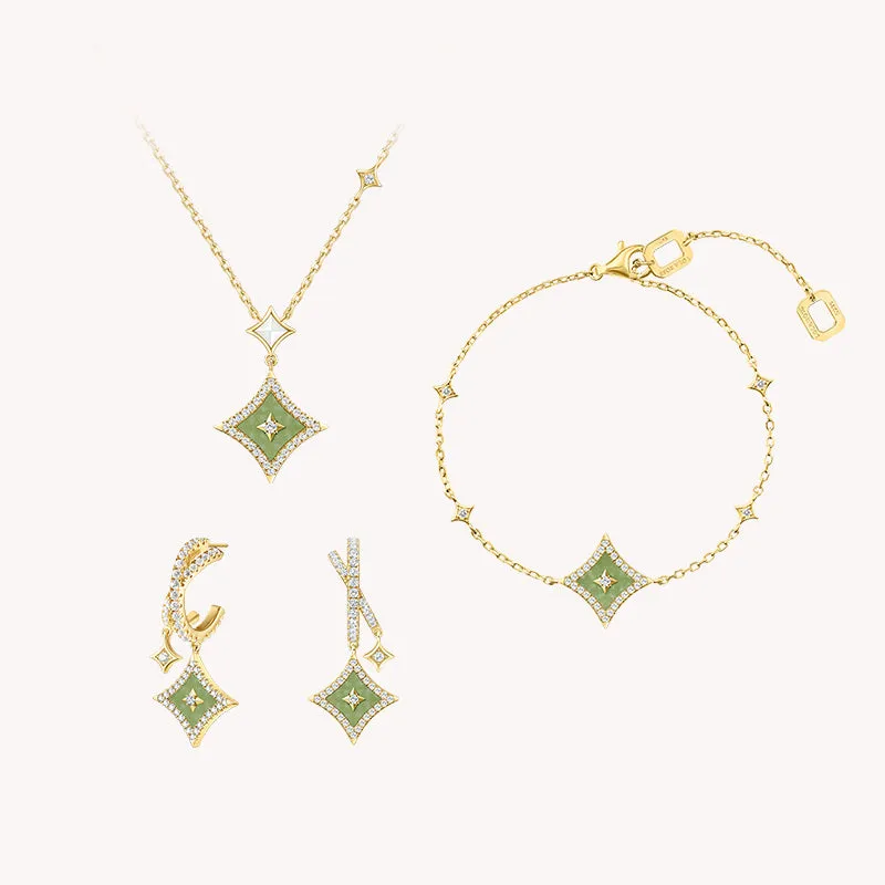 Aventurine Necklace & Earrings & Bracelet Gift Set sold by Lola Rose