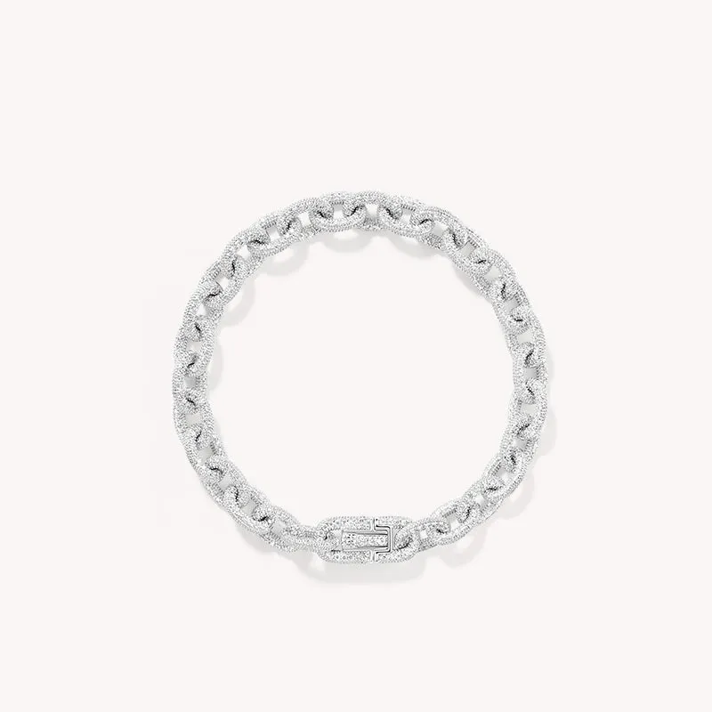 Urban Platinum-Tone Oval Chain Bracelet sold by Lola Rose