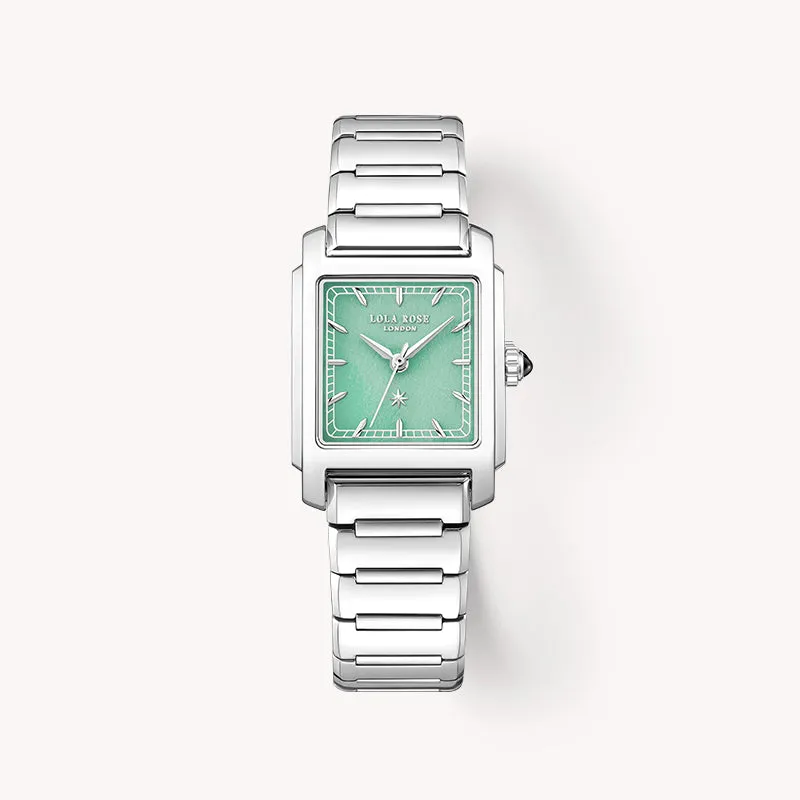 Urban Green Square Quartzite Jade Watch made by Lola Rose