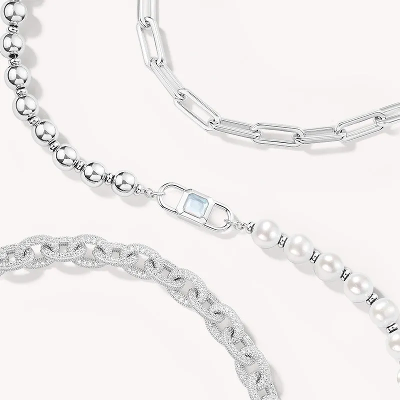 Urban Stacked Chain Bracelet Gift Set made by Lola Rose