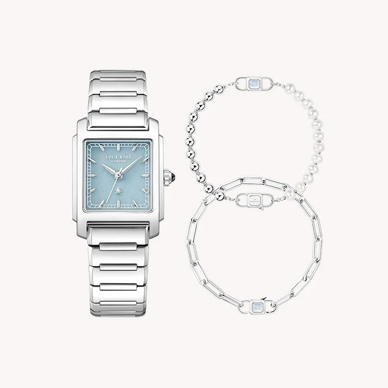 Urban Blue Quartzite Jade Watch & Bracelet Gift Set (2-Piece)(Shipping from August 10th) sold by Lola Rose