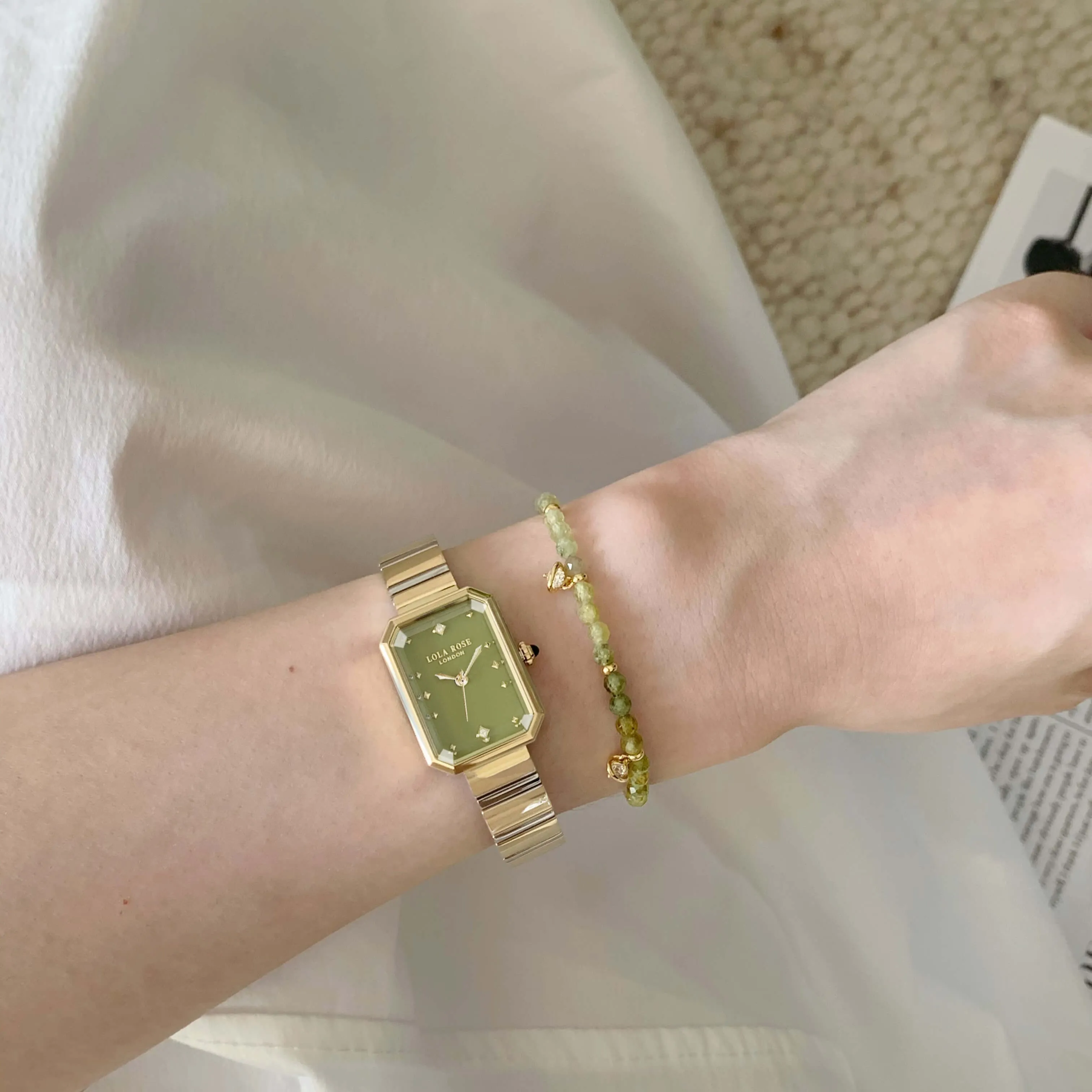 Ms. Lola Green Onyx Watch & Heliocentric Bracelet Gift Set sold by Lola Rose product image thumbnail 2