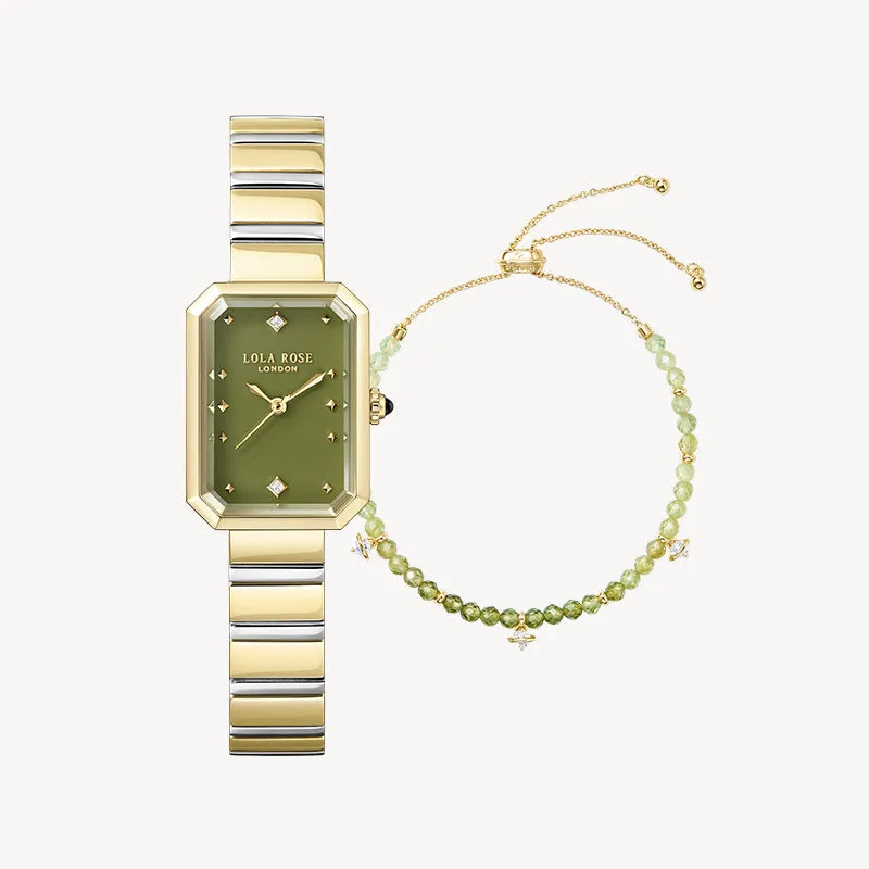 Ms. Lola Green Onyx Watch & Heliocentric Bracelet Gift Set sold by Lola Rose