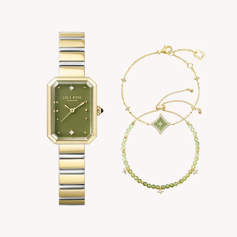 Ms. Lola Green Onyx Watch & 2-Piece Bracelet Gift Set sold by Lola Rose
