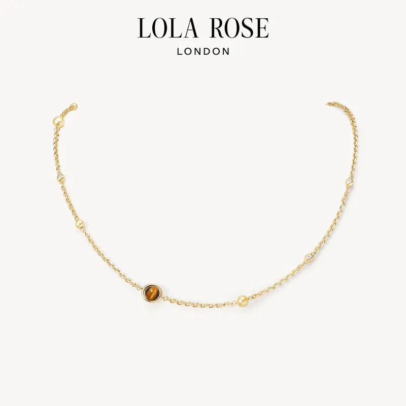 New Tiger's Eye and Freshwater Pearl Necklace sold by Lola Rose