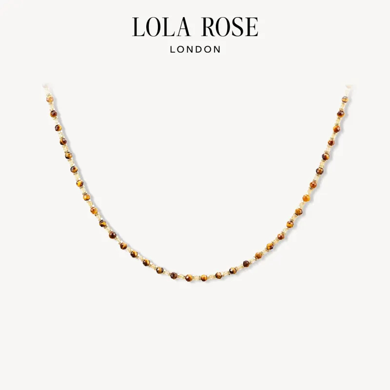 New Tiger's Eye Beaded Necklace sold by Lola Rose
