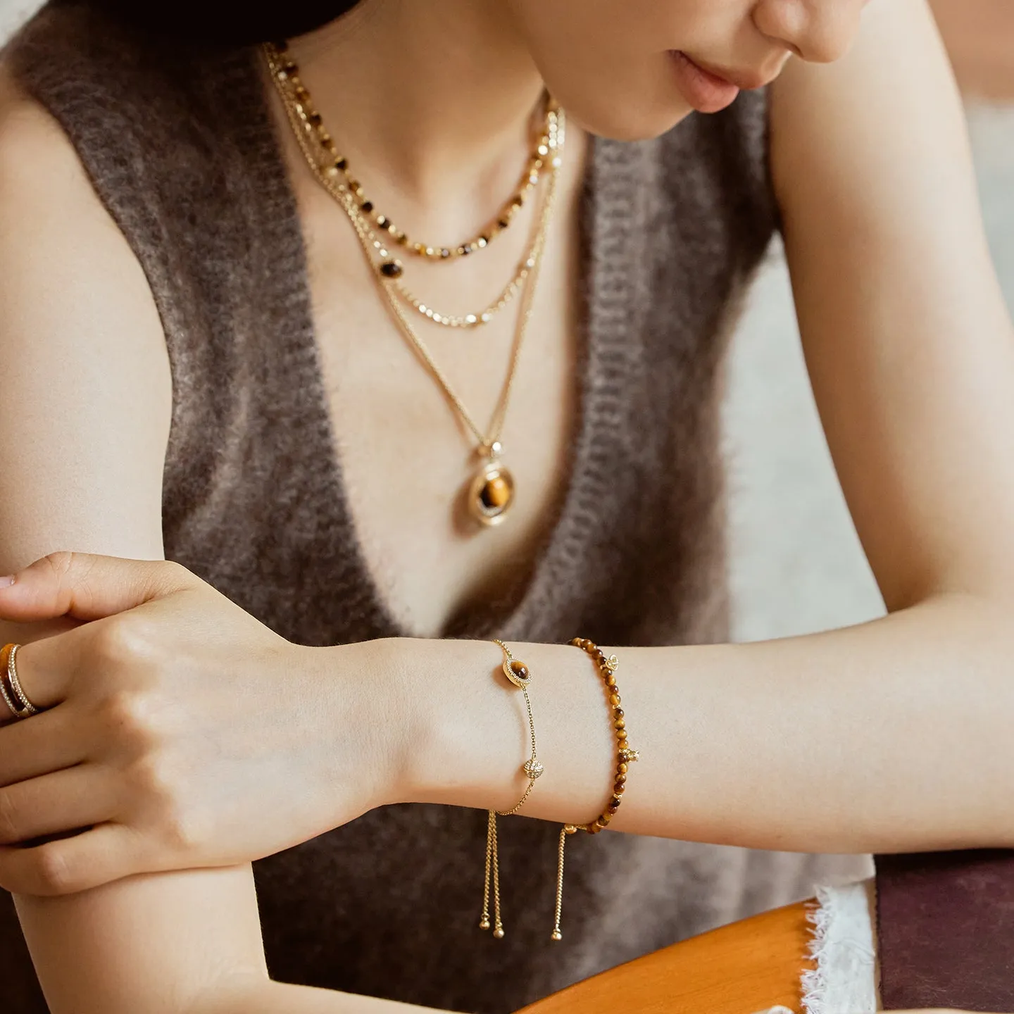 New Tiger's Eye Necklace sold by Lola Rose product image thumbnail 3