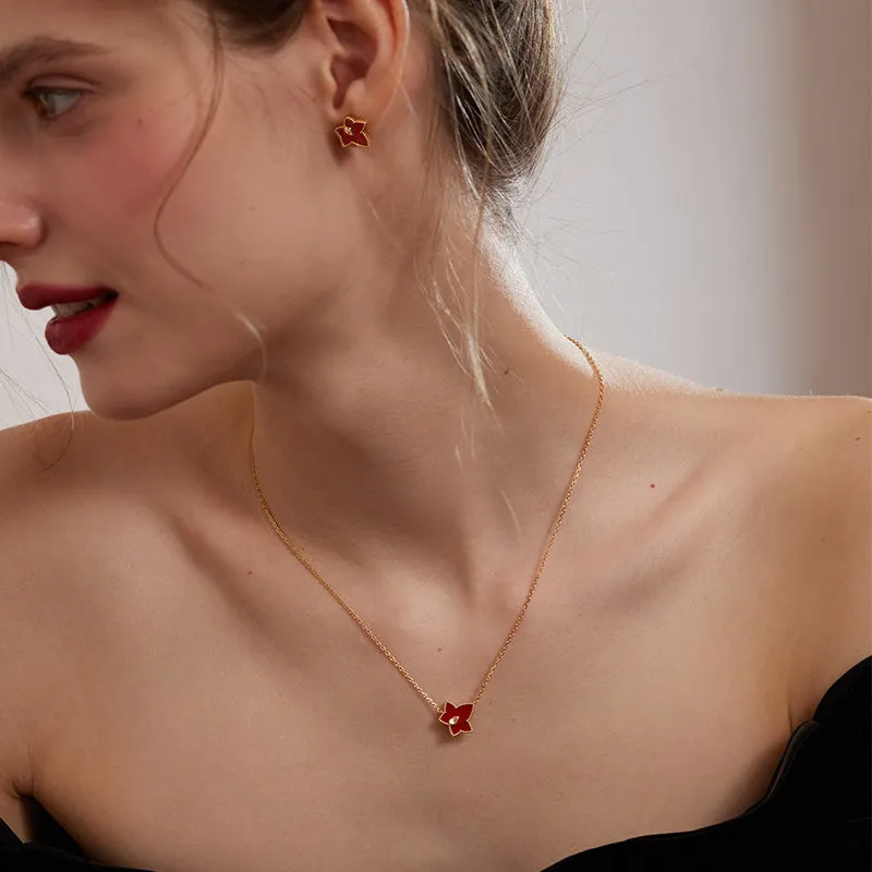 Carnelian Bead Necklace & Earrings Set – Special Limited Edition Box sold by Lola Rose product image thumbnail 3