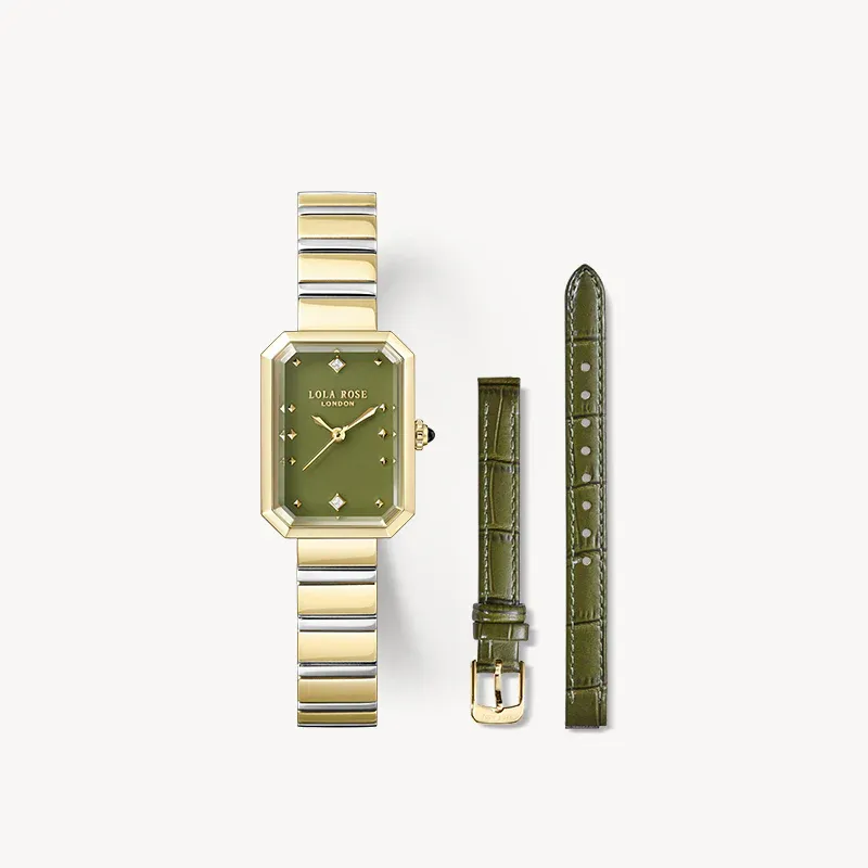 New Ms. Lola Green Onyx Watch With Two Strap Set & Aventurine Cubic Bracelet Gift Set sold by Lola Rose product image thumbnail 3