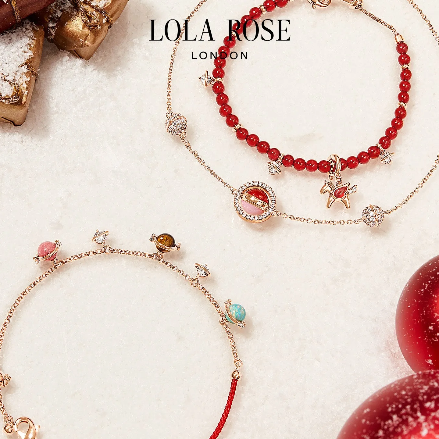Heliocentric Limited Edition: Tiger Eye, Opal & Rhodonite Bracelet Set sold by Lola Rose product image thumbnail 2