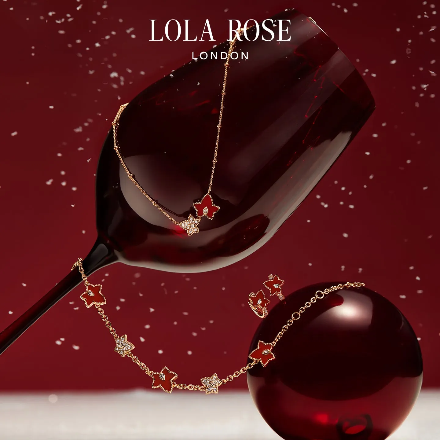 Red Carnelian Bracelet, 5-leaf motif & Heliocentric Carnelian Bracelet Set in Special Limited Edition Box sold by Lola Rose product image thumbnail 3