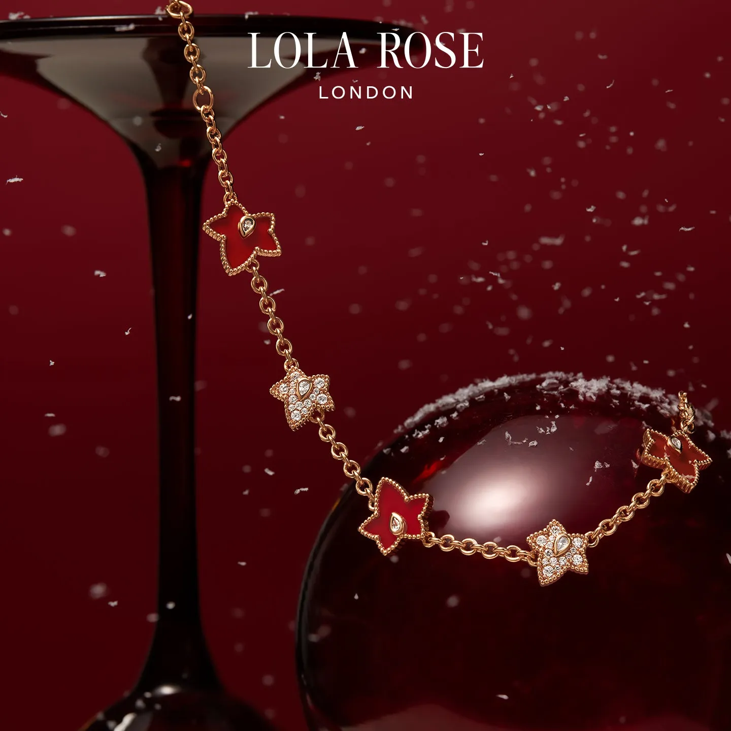 Red Carnelian Bracelet, 5-leaf motif & Heliocentric Carnelian Bracelet Set in Special Limited Edition Box sold by Lola Rose product image thumbnail 2