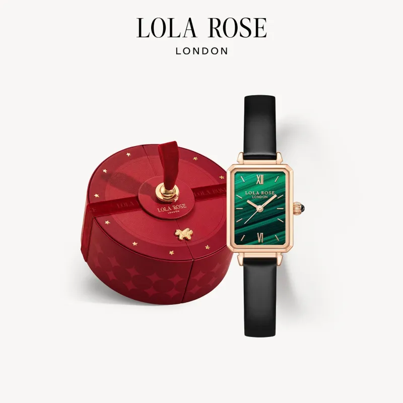 Malachite Textured Watch in Special Limited Edition Box sold by Lola Rose