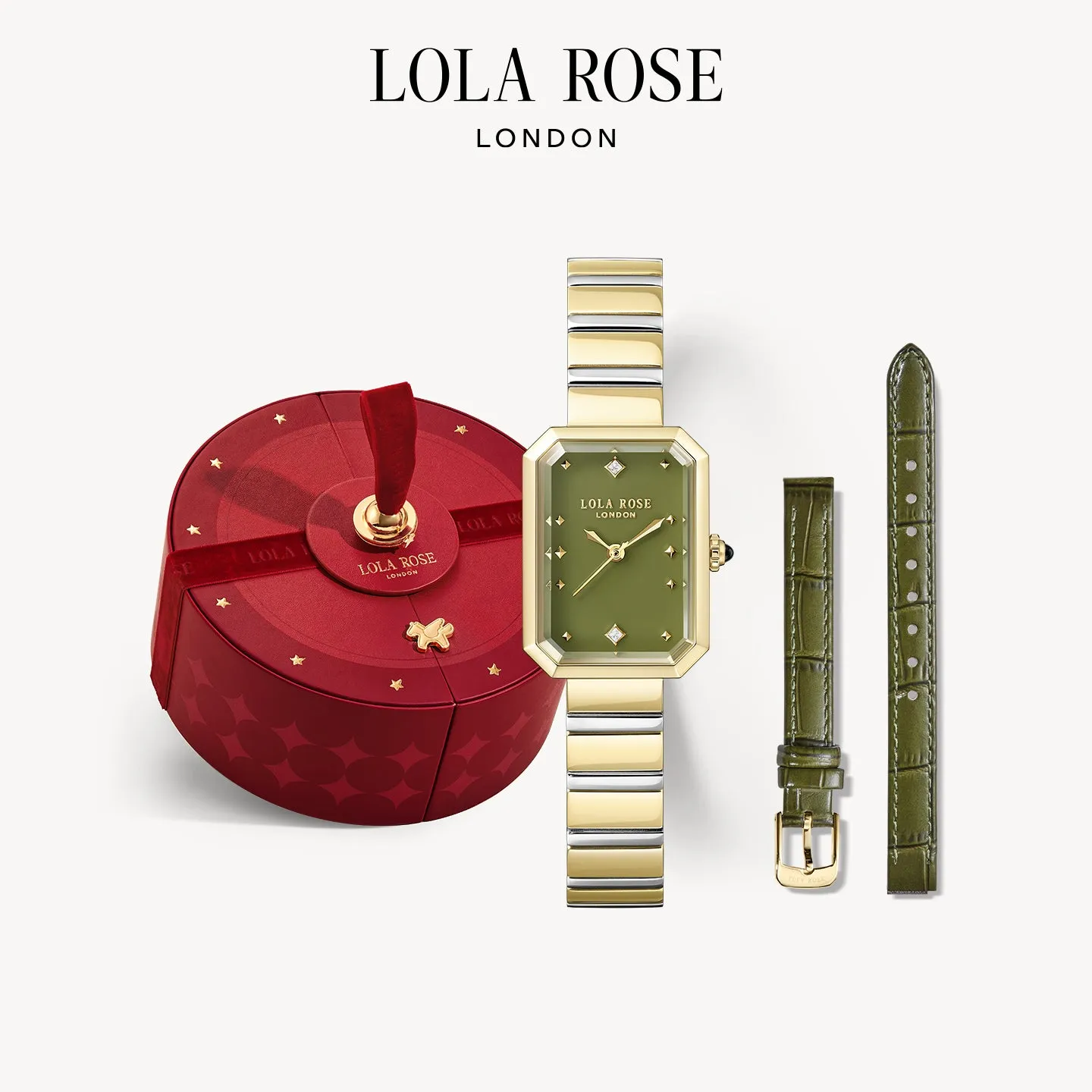 New Ms. Lola Green Onyx Watch With Two Strap Set in Special Limited Edition Box sold by Lola Rose