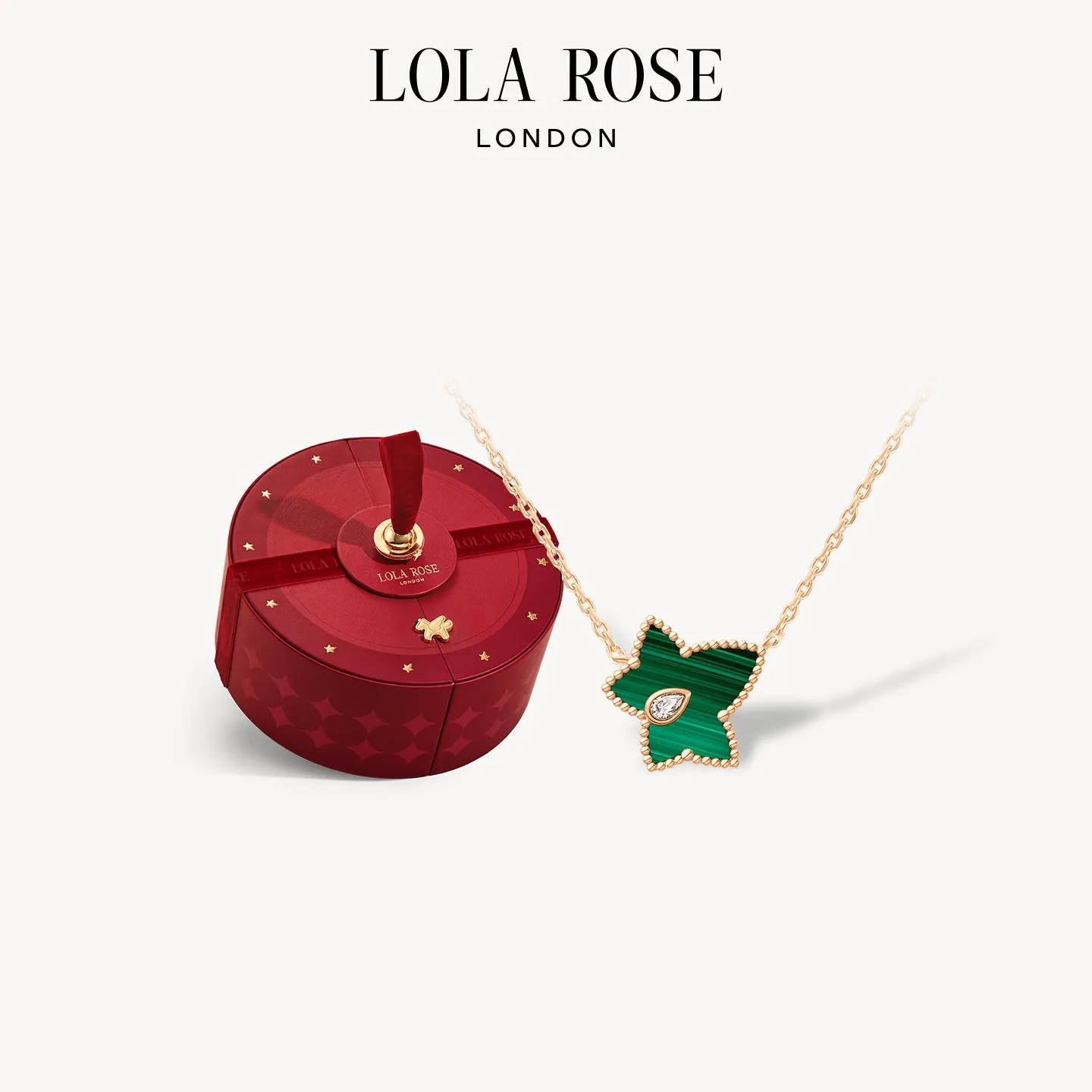 Malachite Bead Necklace in Special Limited Edition Box sold by Lola Rose